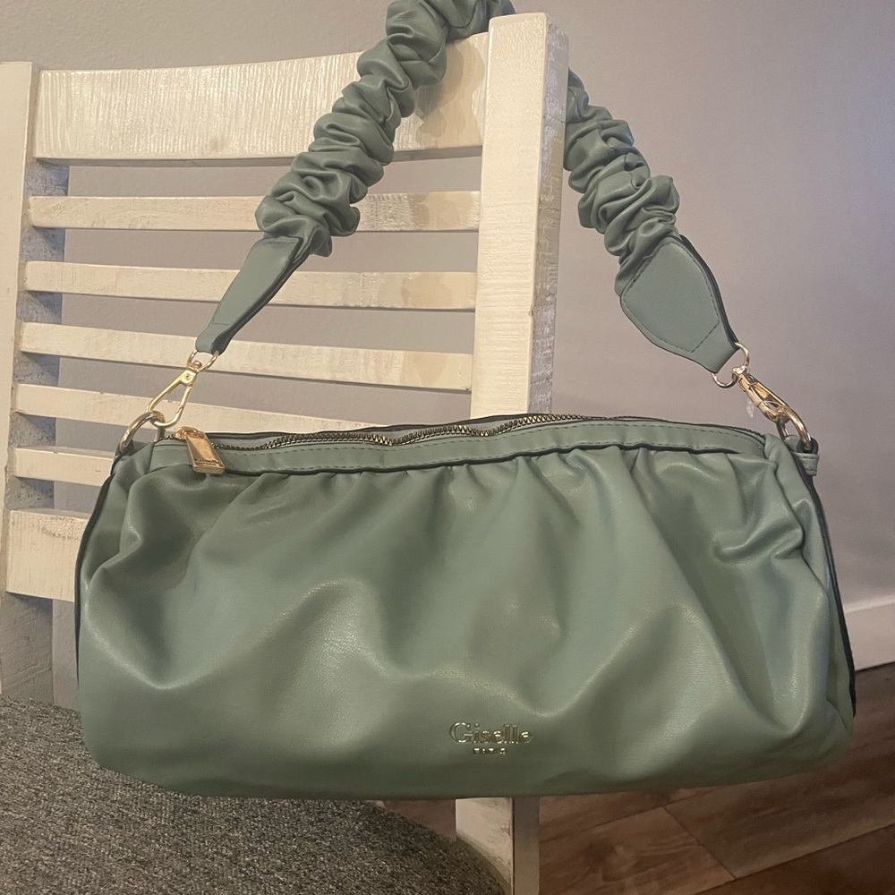 Giselle Paris purse. Green Ella Satchel Purse Shoulder Bag BNWT